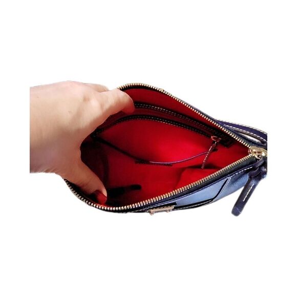 NWT~DOONEY & BOURKE Saffiano Leather Large Marine Blue Lexington Crossbody Bag - Picture 4 of 5